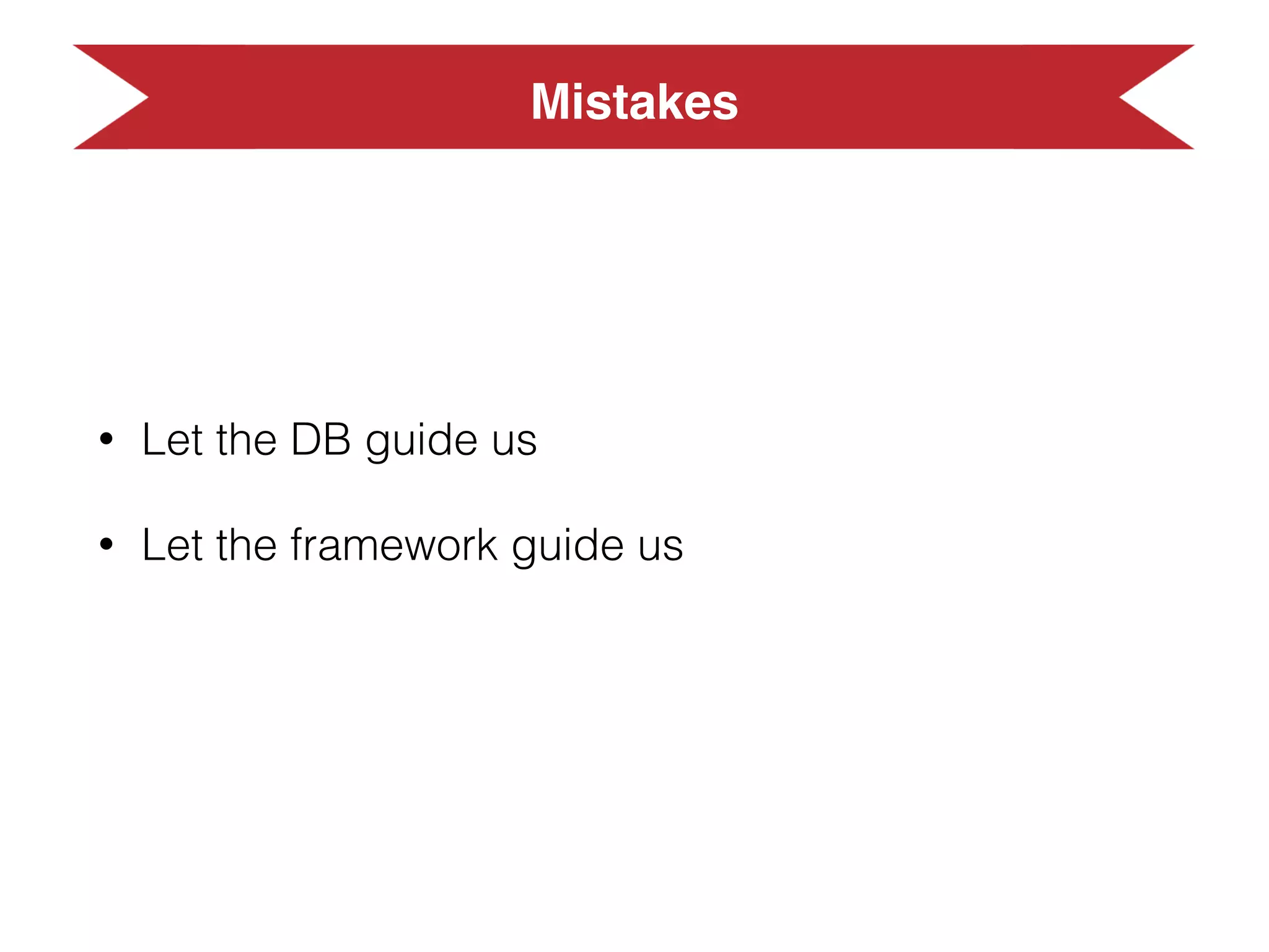 Mistakes
• Do not store domain events
• Own libraries for CQRS & DDD
• Do not use Domain Services
• Domain events with wrong identiﬁers
• Couple App Services to Commands & Queries
• Not start earlier some Modules/Bounded Contexts
 