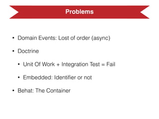 Mistakes
• Let the DB guide us
• Let the framework guide us
 