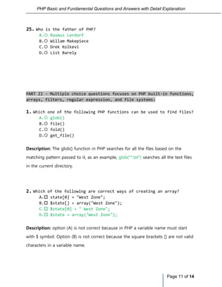 PHP Basic and Fundamental Questions and Answers with Detail Explanation ...