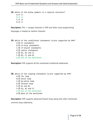 PHP Basic and Fundamental Questions and Answers with Detail Explanation ...