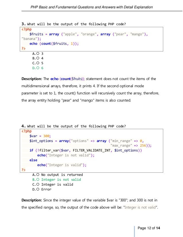 PHP Basic and Fundamental Questions and Answers with Detail Explanati…