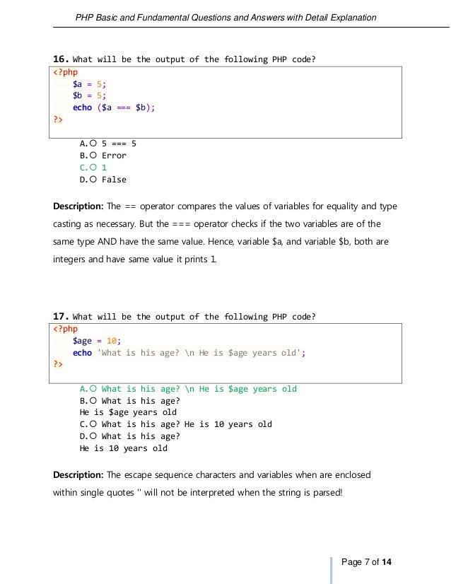 PHP Basic and Fundamental Questions and Answers with Detail Explanati…