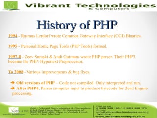 Intro to PHPIntro to PHP
MySQL & PHP, presented by David
Sands
9
➔ PHP file runs on web server, inputs PHP code, compiles ...