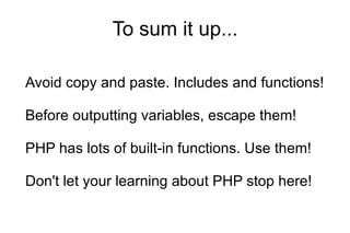 PHP Basics for Designers