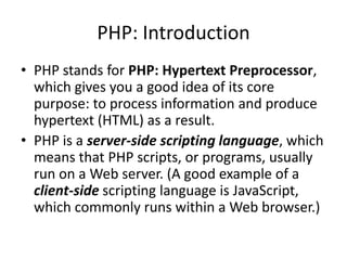 Php basics | PPTX