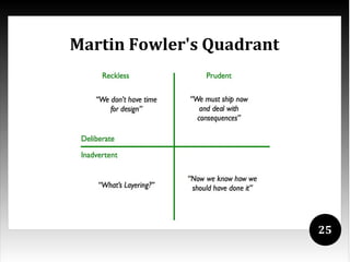Martin Fowler's Quadrant




                           25
 