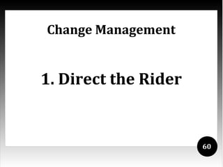Change Management


1. Direct the Rider


                      60
 