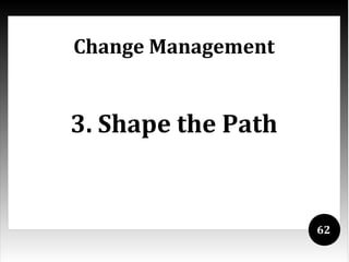 Change Management


3. Shape the Path


                    62
 