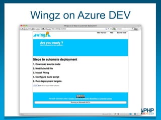 Wingz on Azure DEV
