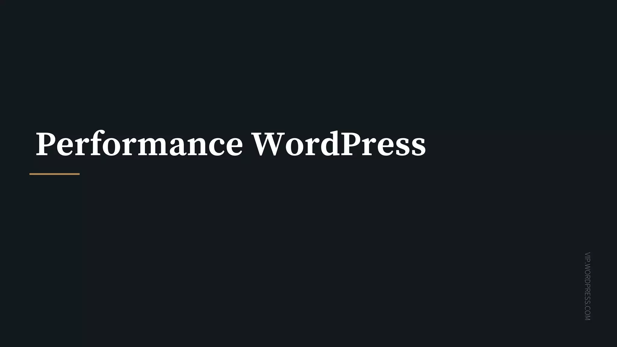 VIP.WORDPRESS.COM
Performance WordPress
 