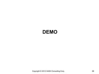 DEMO




Copyright © 2012 HASH Consulting Corp.   68
 