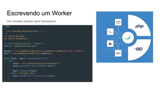 Escrevendo um Worker
Um simples worker sem framework:
 