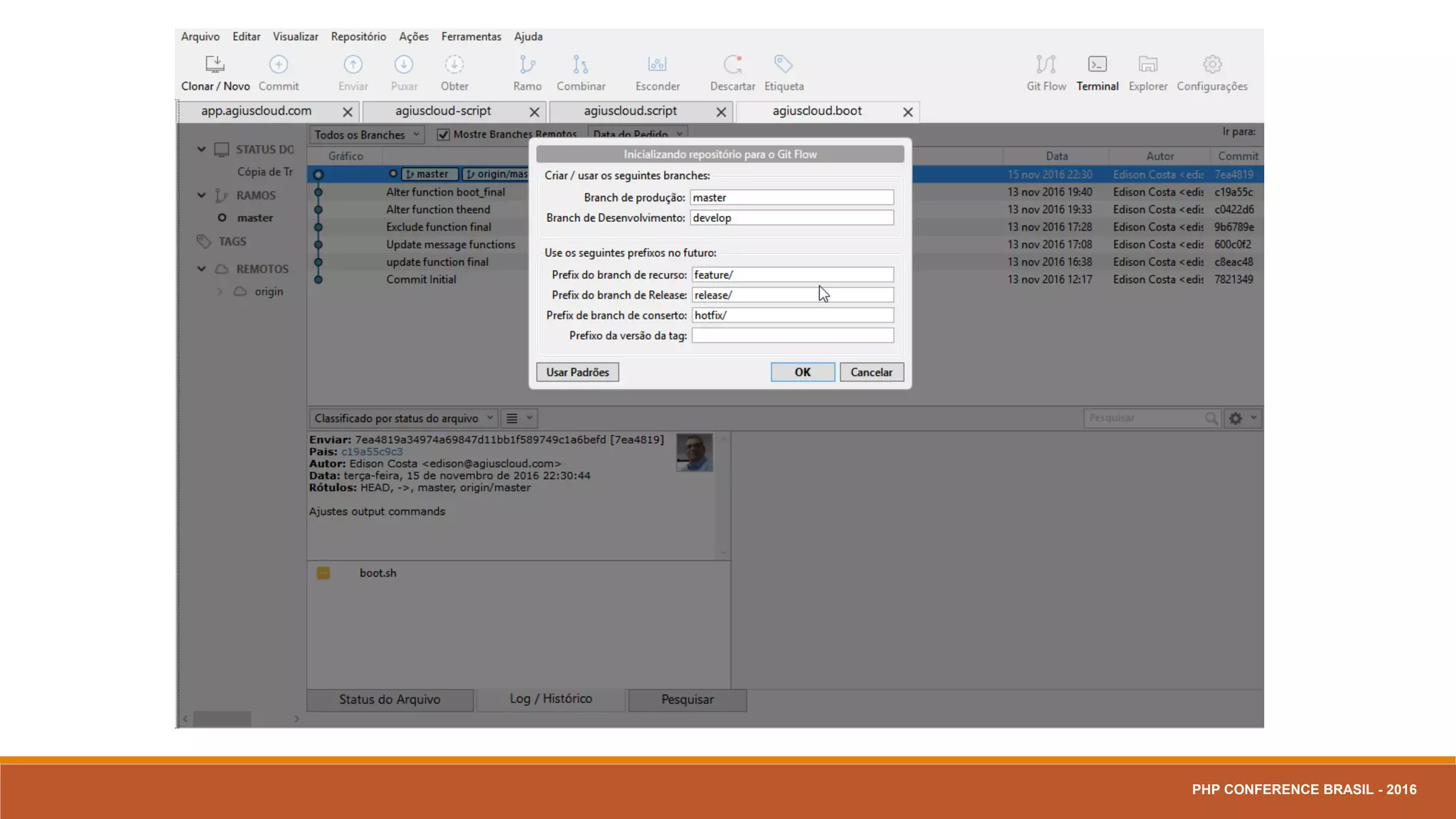 Git / Git Flow
PHP CONFERENCE BRASIL - 2016
 