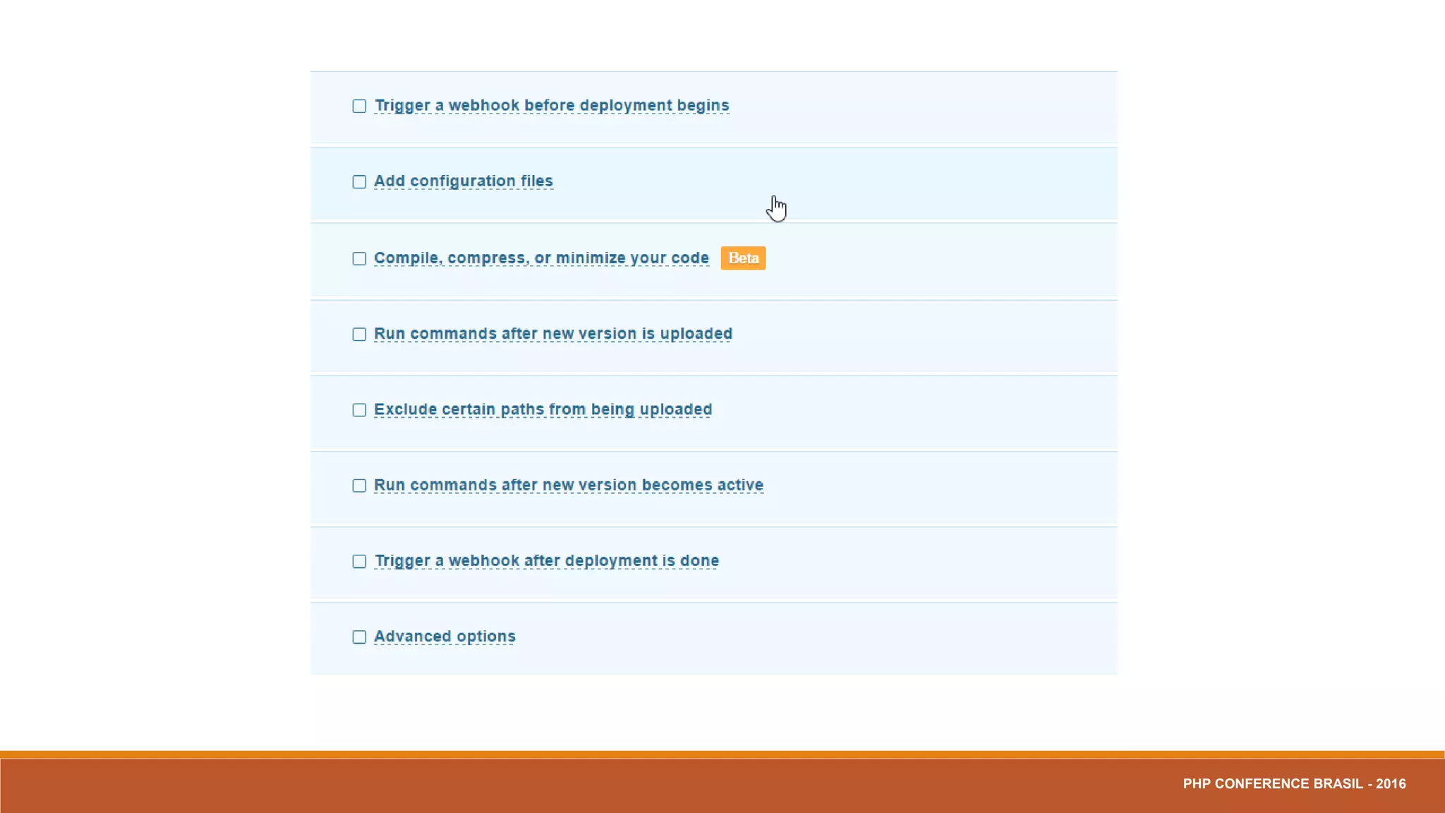 PHP CONFERENCE BRASIL - 2016
 