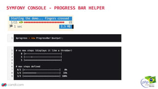 SYMFONY CONSOLE - PROGRESS BAR HELPER
 