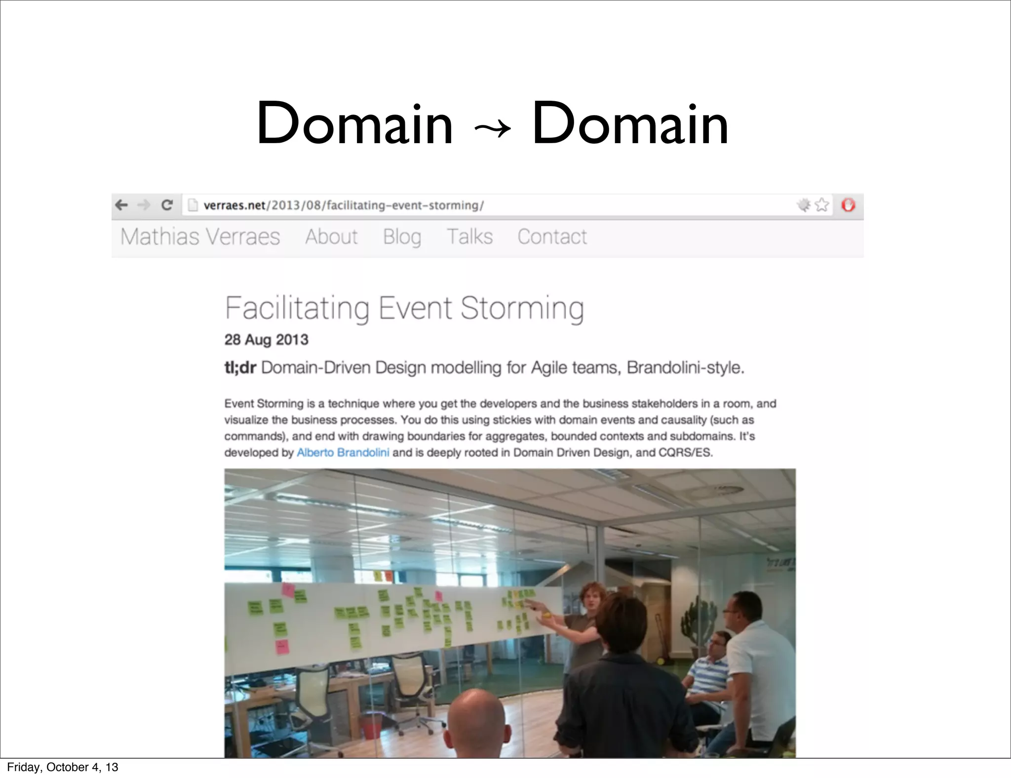 Domain ↝ Domain

Friday, October 4, 13

 