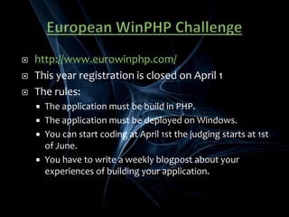 Euro WinPHP’09 Challenge Winner-JuozasKaziukėnas