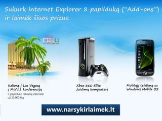 Palaikykimeryšį:tdagys@microsoft.comTwitter: tdagyshttp://blogs.msdn.com/tdagys