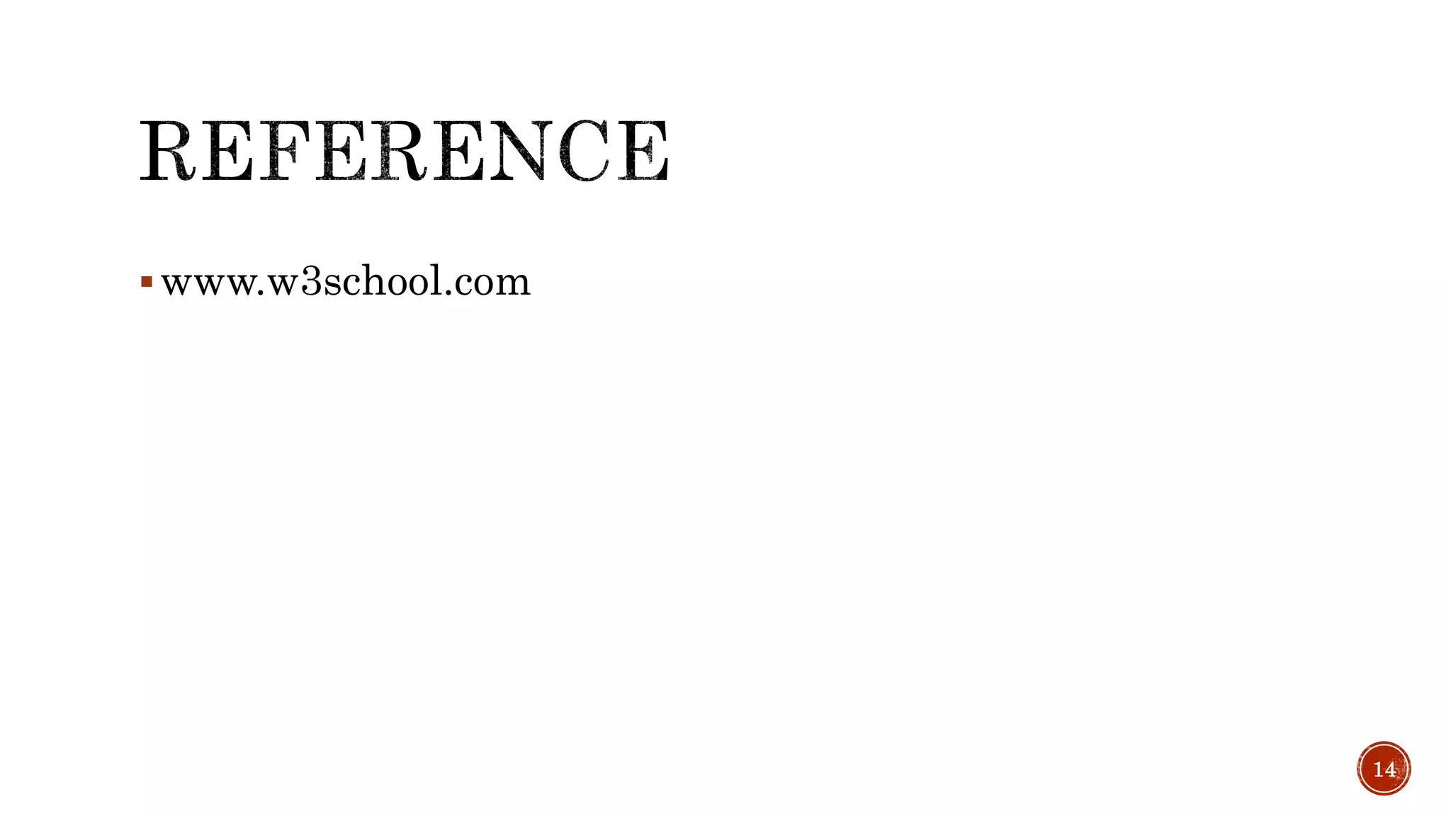 www.w3school.com 14 