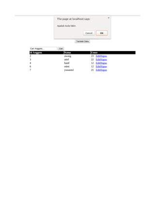 PHP CRUD Database Mysql