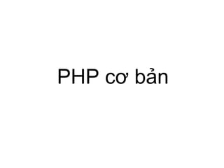 PHP cơ bản 