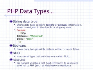 Chapter 02 PHP Data Types & Variables.ppt