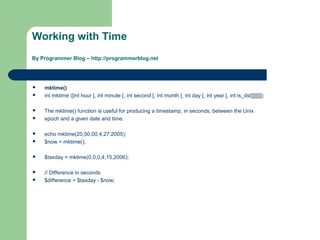 Php date & time functions | PPT