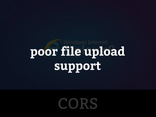 CORS
xAuth, a standard
https://github.com/xauth/xauth
 