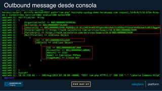Outbound message desde consola
 