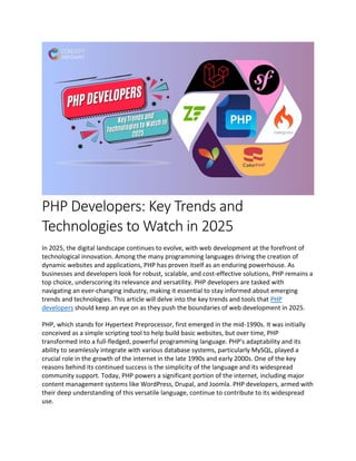 PHP Developers Key Trends and Technologies to Watch in 2025.pdf