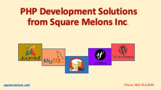 PHP Development Solutions
from Square Melons Inc.
squaremelons.com Phone: 866.793.0499
 
