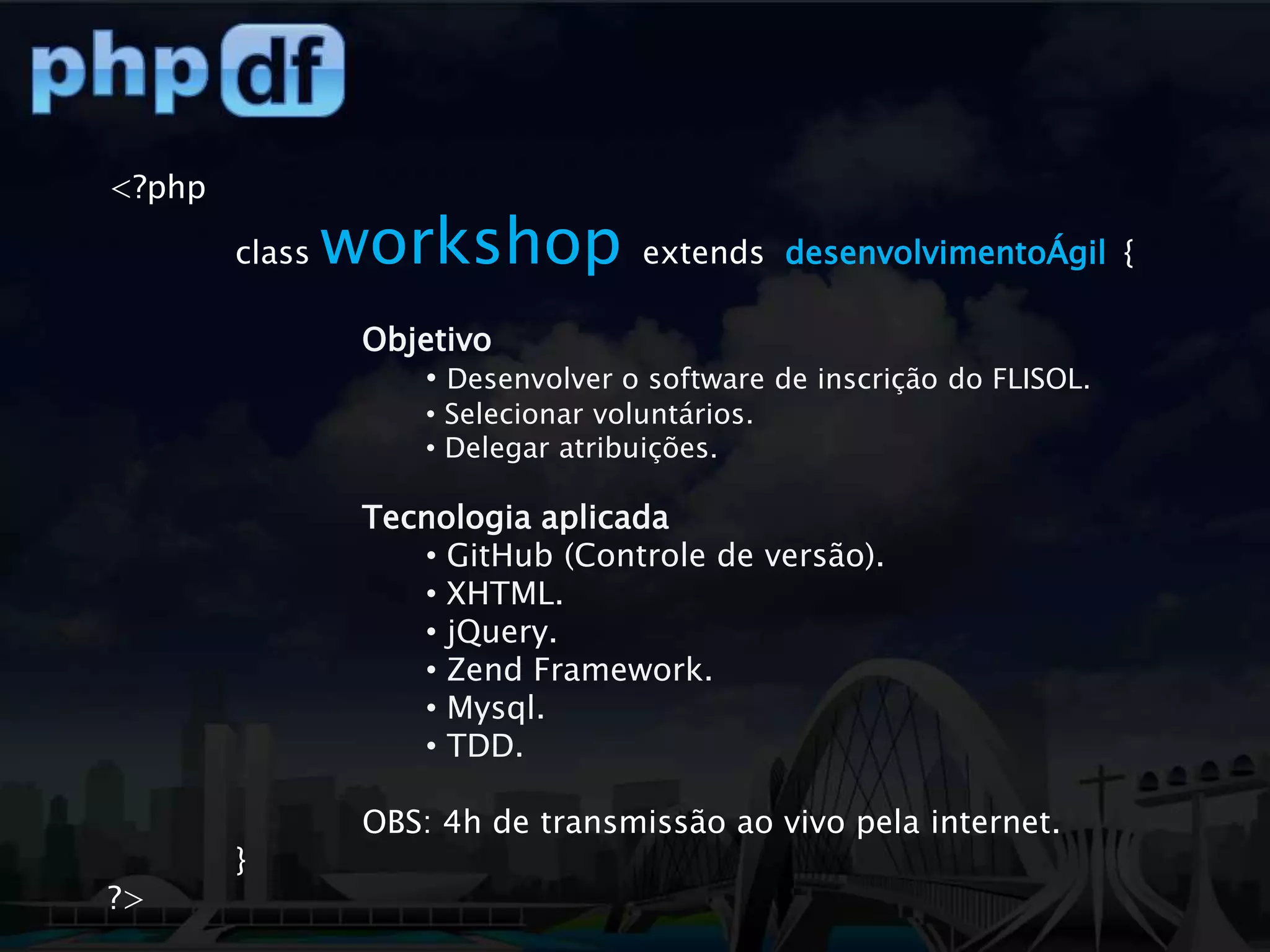  Promover a comunidade PHPDF.