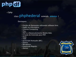  Promover a qualificação em PHP.