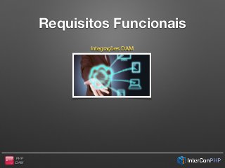 PHP
DAM
Requisitos Funcionais
Integrações DAM
 