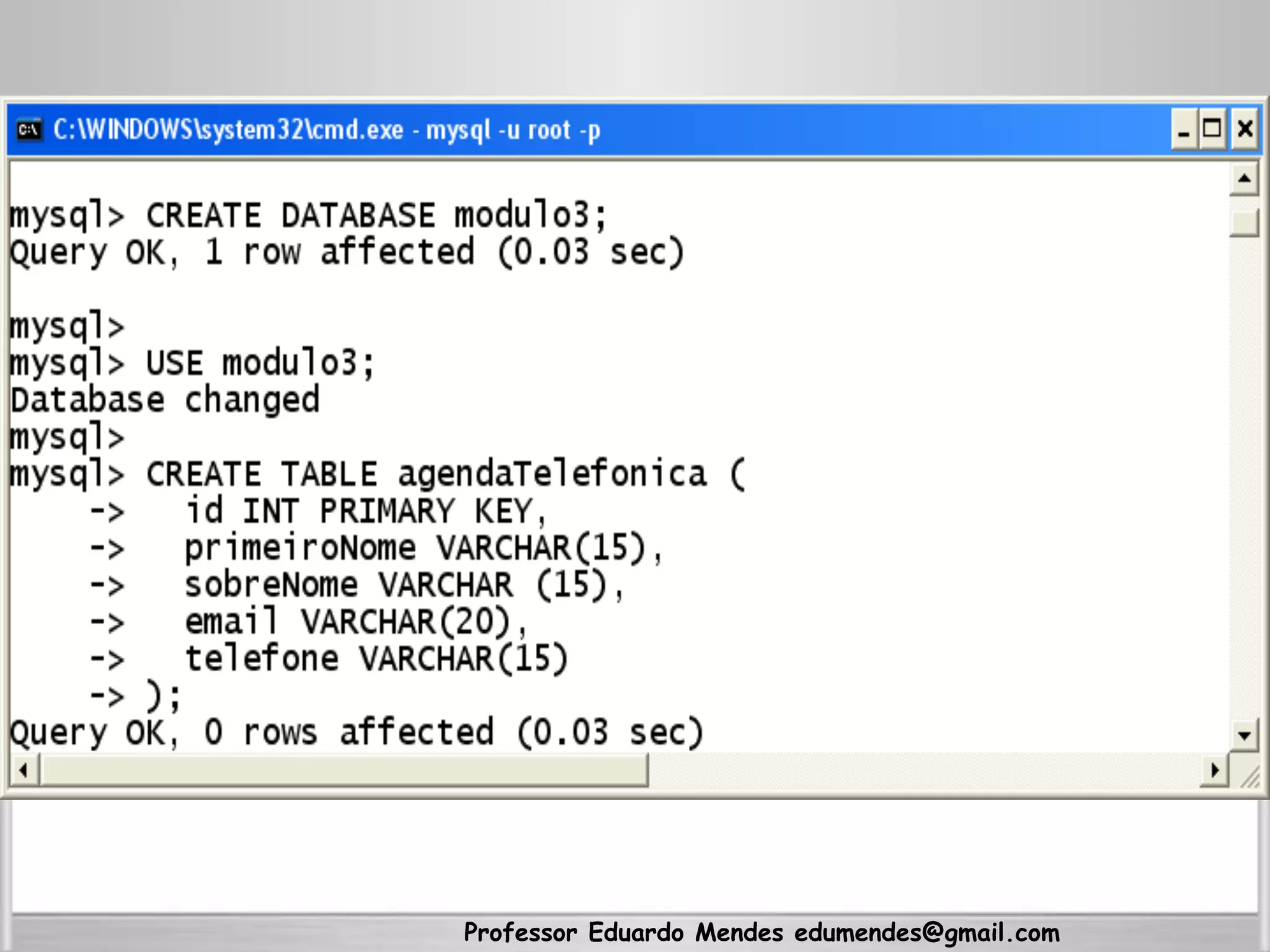 Professor Eduardo Mendes edumendes@gmail.com
 