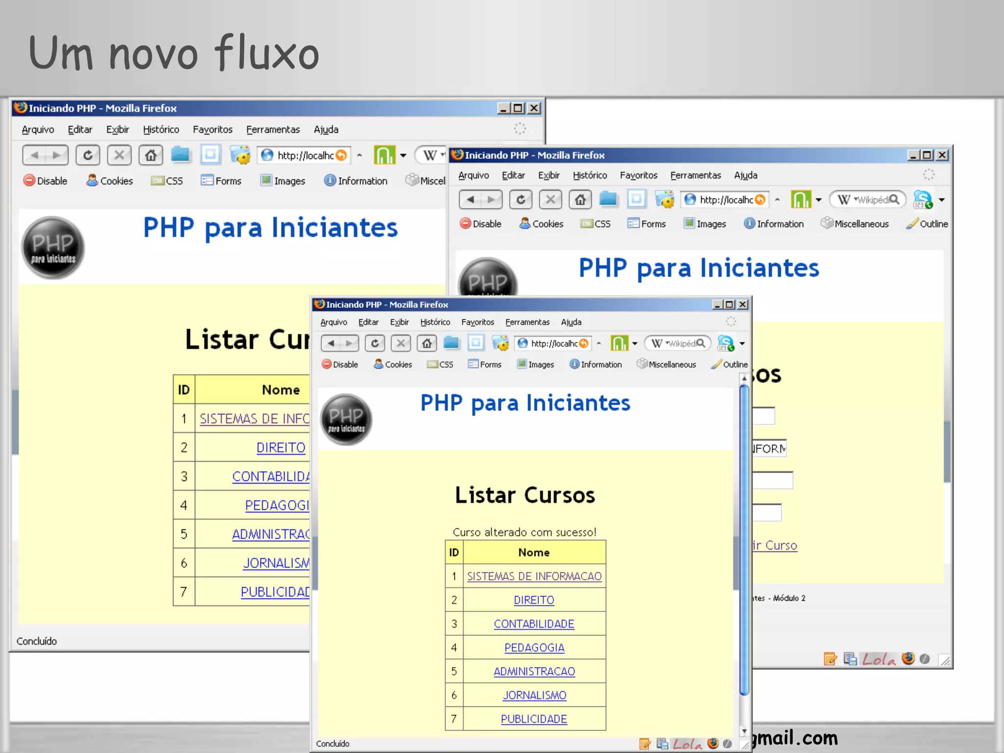 Professor Eduardo Mendes edumendes@gmail.com
Um novo fluxo
 