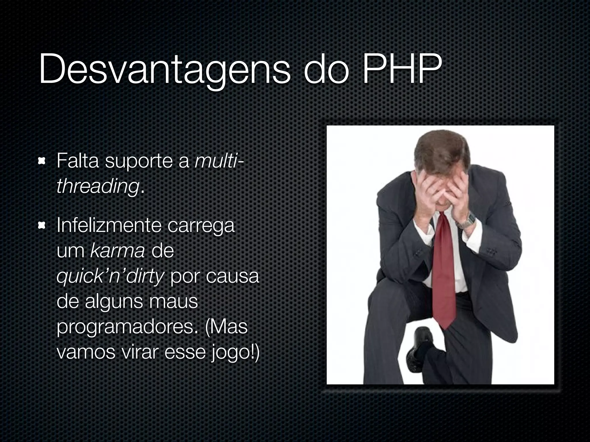 PHP para aplicações Web de grande porte