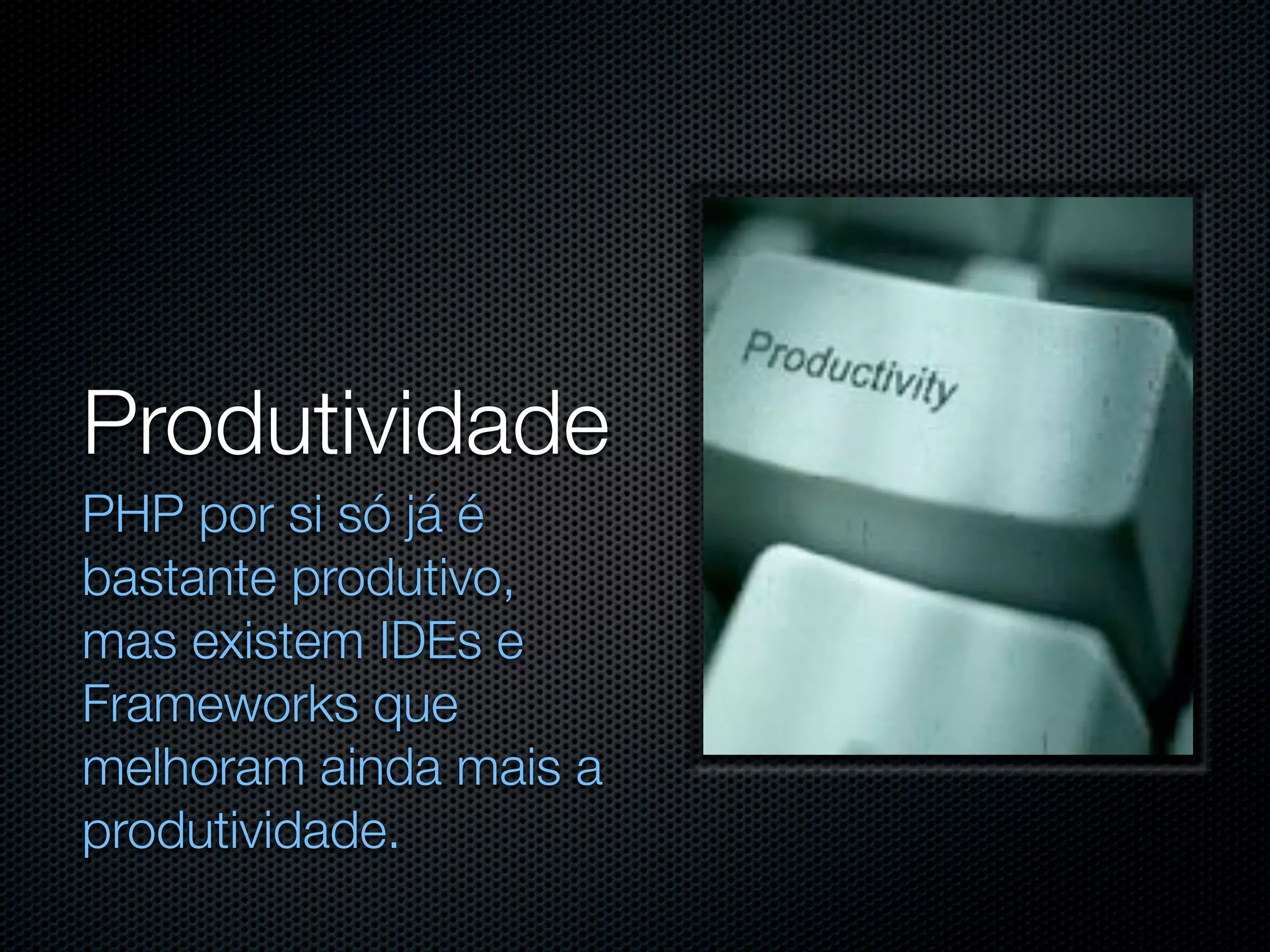 PHP para aplicações Web de grande porte