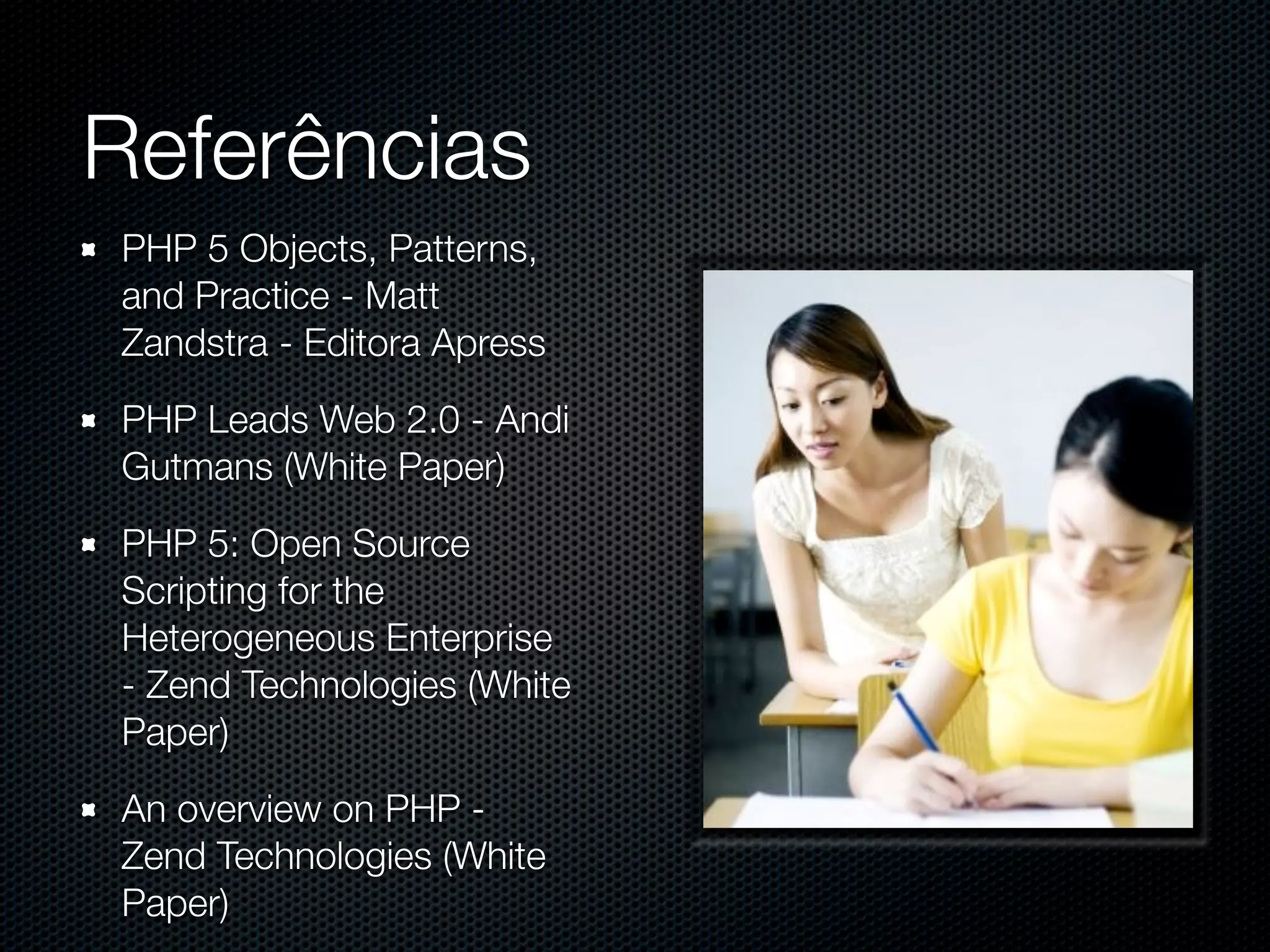 PHP para aplicações Web de grande porte