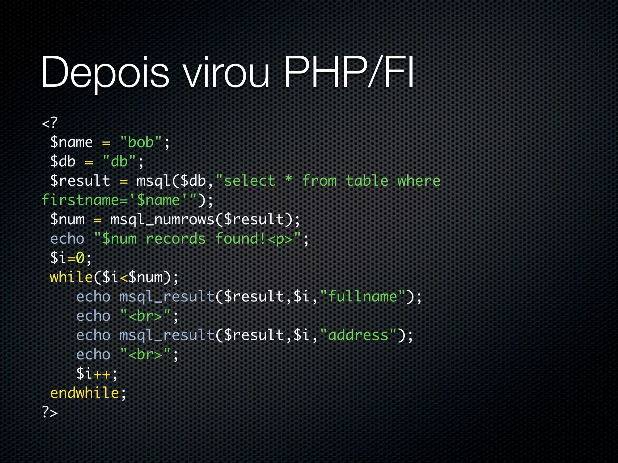 PHP para aplicações Web de grande porte