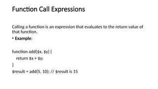 PHP Epressions and types of expressions.html