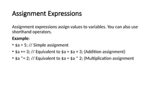 PHP Epressions and types of expressions.html