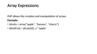 PHP Epressions and types of expressions.html