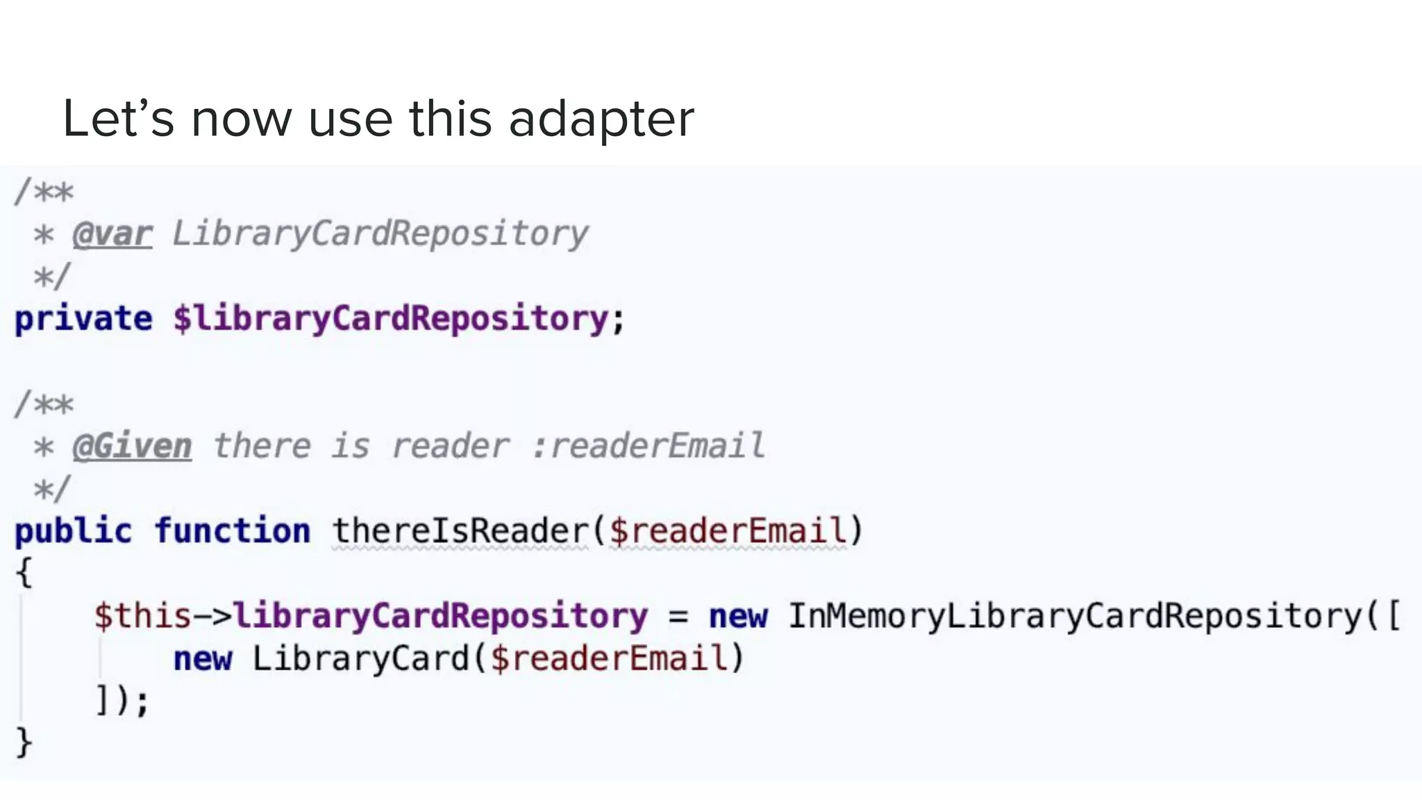 Let’s now use this adapter
 