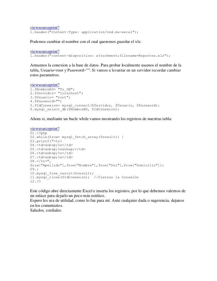 content type excel