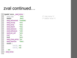 zval continued…
 