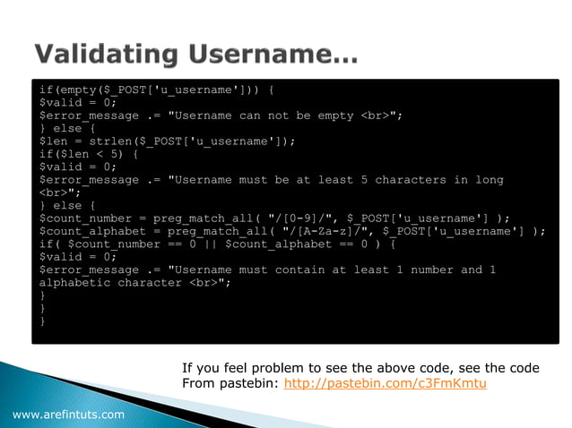 PHP Form Validation Technique | PPTX | Internet for Beginners | Internet