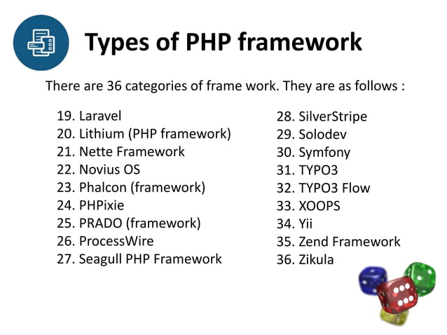 PHP framework difference | PPT