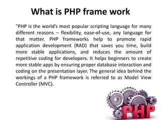 PHP framework difference | PPT