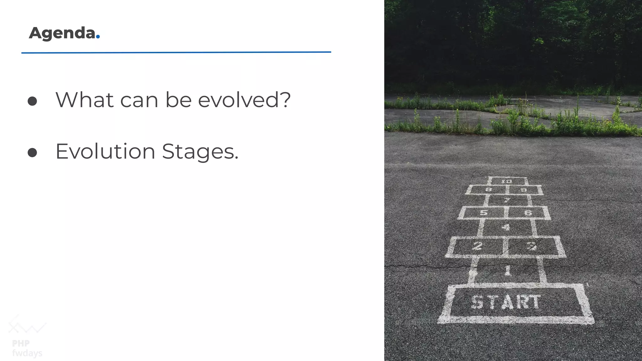 Agenda.
● What can be evolved?
● Evolution Stages.
 